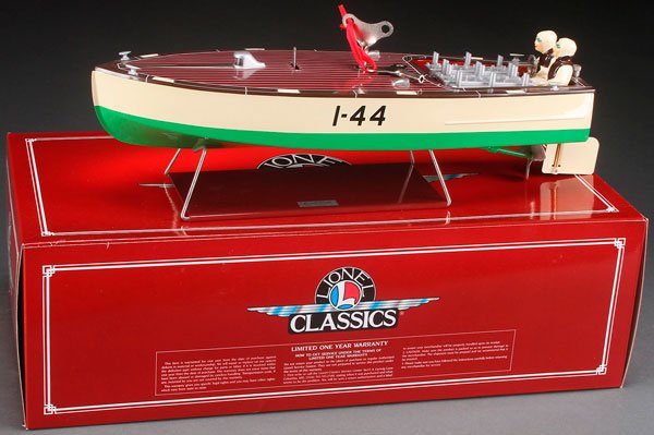 A LIONEL CLASSICS 1-44 BOAT MINT IN BOX: A LIONEL CLASSICS 1-44 BOAT. Contained in original box. Length 17.75 inches (45.1 cm).