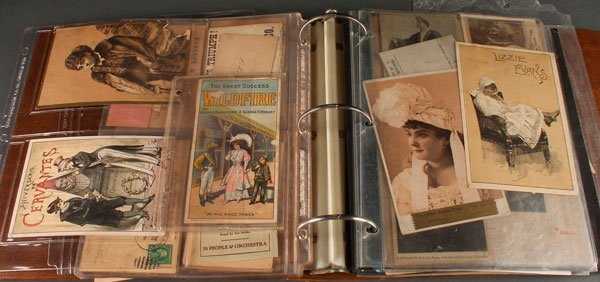 A VICTORIAN THEATRICAL ACTOR & ACTRESS EPHEMERA GROUP: A 19TH CENTURY VICTORIAN THEATRICAL ACTOR AND ACTRESS GROUP. Over 100 pieces comprising, theatrical cards, portrait engravings, trade cards, and hand bills including an Academy of Music 1887 cast of c