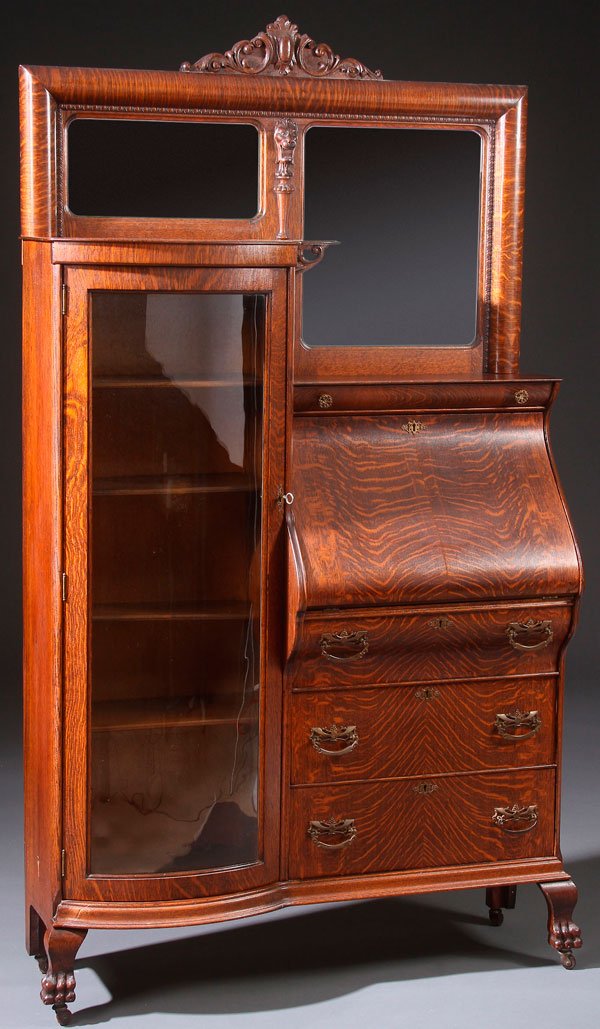 A VICTORIAN OAK SECRETARY BOOKCASE, CIRCA 1900. Sep 18, 2013