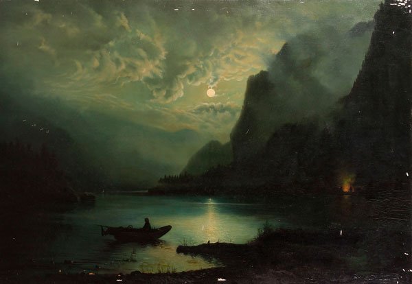 A GROUP THREE HUDSON RIVER SCHOOL STYLE PAINTINGS: A GROUP THREE HUDSON RIVER SCHOOL STYLE PAINTINGS, AMERICAN CIRCA 1870-1910. Comprising an expansive landscape with cows watering, oil on canvas laid down signed C. Raymond, 18.5 inches x 32.25 inches