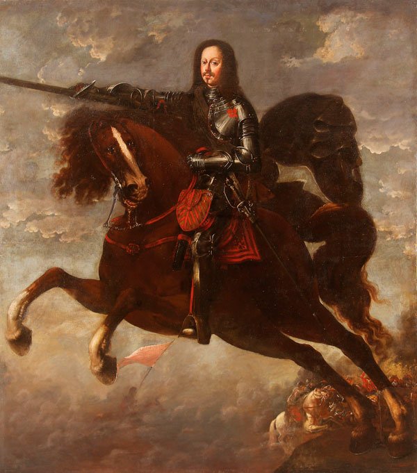 LARGE OLD MASTER EQUESTRIAN PAINTING, 17TH C: DUTCH SCHOOL(17th century)Equestrian Portrait purportedly of Prince Maurice at the Battle of Roundway Down Oil on canvasApparently unsigned103 inches x 90 inches (261.5 x 228.5 cm)Some have suggested
