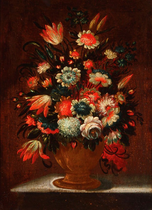 DUTCH FLORAL STILL LIFE ON CANVAS: DUTCH SCHOOLFloral Still Life Oil on canvasUnsigned22 inches x 16 inches (56 x 40.5 cm)