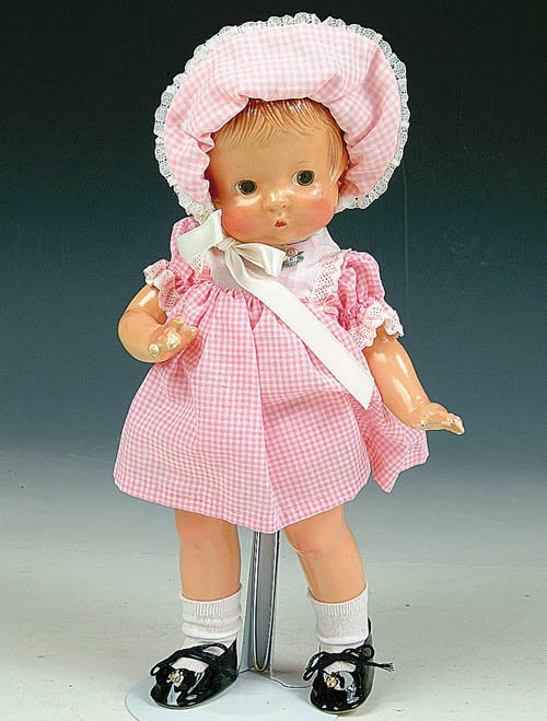 "PATSY" DOLL by Effanbee composition bo: "PATSY" DOLL by Effanbee composition body, new clothing, crack in body and some paint flaking. Estimate $75-$100