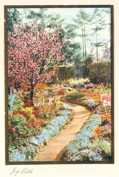 A WALLACE NUTTING (1861-1941) "JOY PATH: A WALLACE NUTTING (1861-1941) "JOY PATH" HAND TINTED PHOTOGRAPH, unsigned. 6.5"x9". Estimate $50-$75