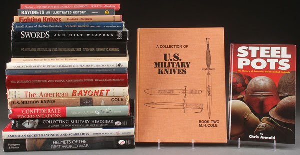 OVER 75 MILITARY RELATED REFERENCE BOOKS: A COLLECTION OF OVER 75 MILITARY RELATED REFERENCE BOOKS AND HISTORICAL NON FICTION, 20TH CENTURY. Mostly relating to US military firearms and other arms and armor. Including but not limited to, “Hi