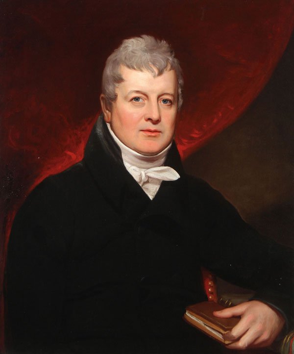 BRITISH OLD MASTER CIRCLE OF HENRY RAEBURN: Circle of SIR HENRY RAEBURN(British 1756-1823) Portrait of a Gentleman Holding a Book Oil on canvas 30 inches x 25 inches (76 x 63.5 cm)