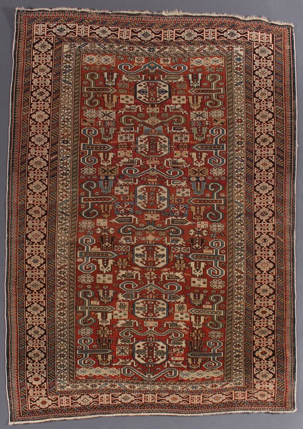 A KUBA PEREPEDIL ORIENTAL RUG EAST CAUCASUS: A KUBA PEREPEDIL ORIENTAL RUG EAST CAUCASUS, FIRST QUARTER 20TH CENTURY. 4 feet 7 inches x 6 feet 5 inches (139.7 x 195.5 cm). Provenance: From the lifetime estate collection of Jose Antonio Danobeiti