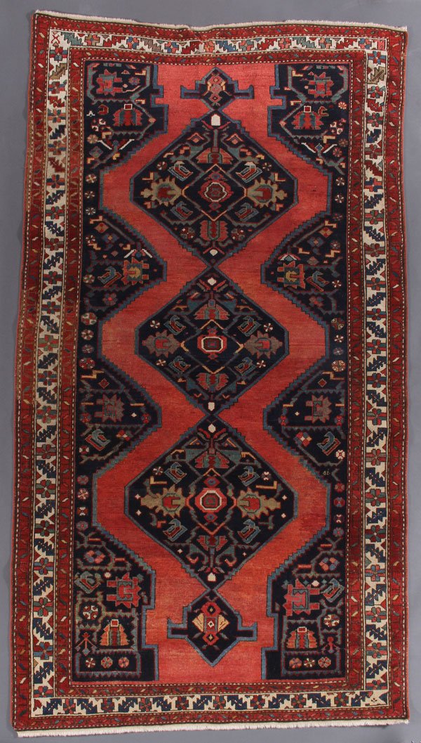 A KARABAGH ORIENTAL RUG, SOUTH CAUCASUS: A KARABAGH ORIENTAL RUG, SOUTH CAUCASUS, FIRST QUARTER 20TH CENTURY. 4 feet 10 inches x 8 feet 10 inches (149.8 x 269.2 cm). Provenance: From the lifetime estate collection of Jose Antonio Danobeitia 