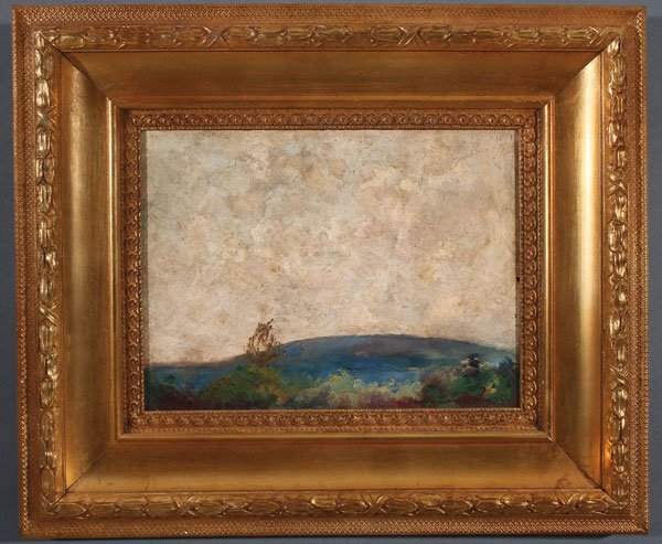 SIGNED AMERICAN LANDSCAPE PAINTING, 1925: PAUL WILLIAMSON SMITH(American b. 1886) Summer Clouds - 1925 Oil on artist board Signed lower right and dated 1925 12 inches x 16 inches