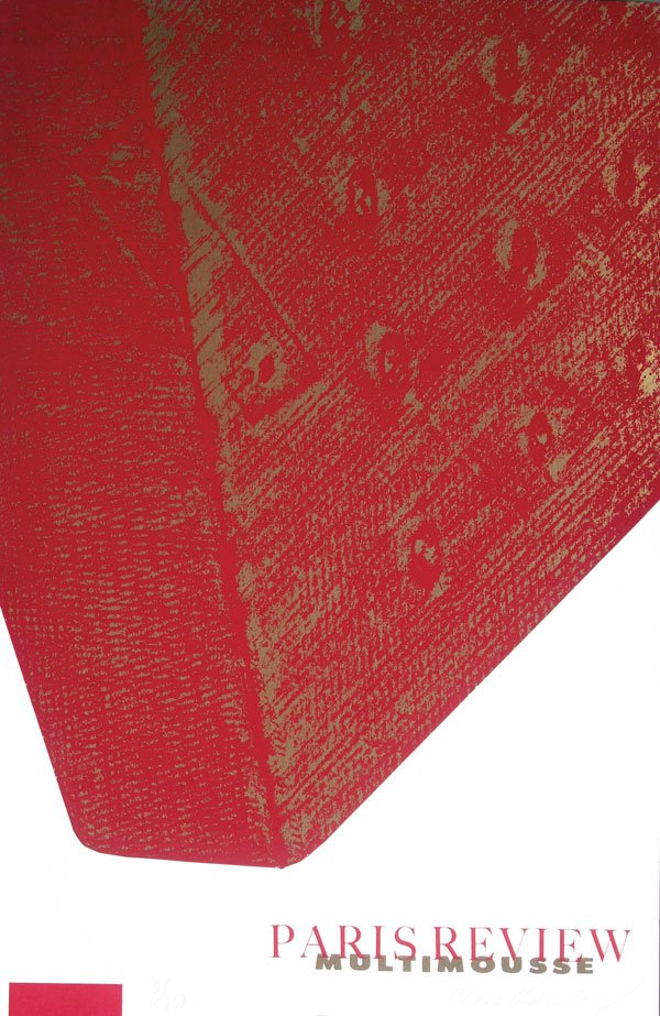 SIGNED CLAES THURE OLDENBURG SERIOGRAPH: CLAES THURE OLDENBURG (American b. 1929)Paris Review Multimousse Color serigraphSigned lower right in pencil “Claes Oldenburg”, numbered lower left 57/15038 inches x 25 inches, unframedProvenance: