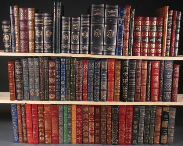 A COLLECTION OF EASTON PRESS LEATHER BOUND CLASSICS: A COLLECTION OF EASTON PRESS LEATHER BOUND CLASSICS, LAST QUARTER 20TH CENTURY, Collectors Edition, 73 volumes by various authors with titles including Don Quixote, The Talisman, Gone With the Wind, U
