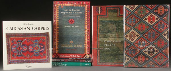 EIGHT BOOKS ON ORIENTAL RUGS. Including Rugs: EIGHT BOOKS ON ORIENTAL RUGS. Including Rugs of the Caucasus by Bennet and Bassoul, publ. 2003 by Nicolas Sursock Museum, Lebanon; Turkoman Tribal Rugs by Werner Loges; publ. 1980 by Allen & Unwin, Lo