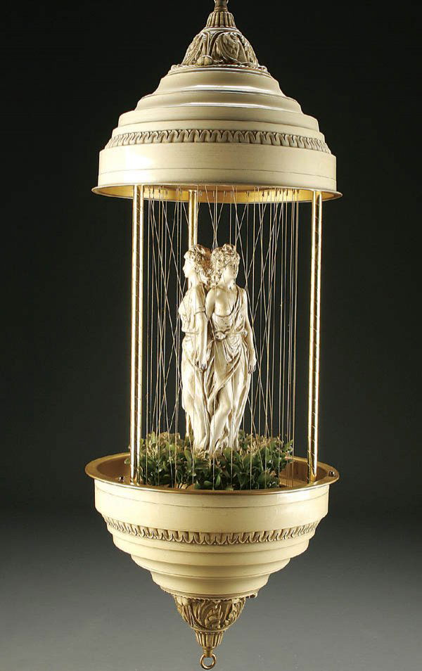 739 AN OIL DRIP MOTION LAMP with figure of three grac Mar 29, 2006