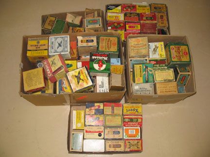 OVER 140 VINTAGE SHOTGUN SHELL BOXES early to mid - 7