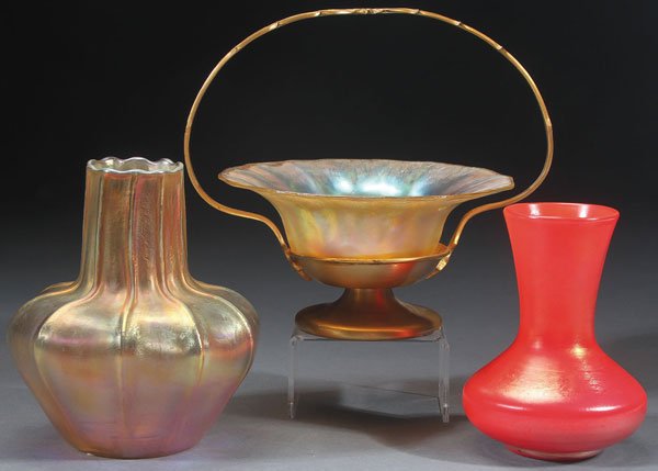 3 PIECE GROUP OF L.C. TIFFANY FAVRILE ART GLASS (1 of 5)
