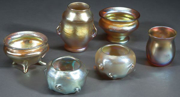 6 PCS OF L.C. TIFFANY FAVRILE ART GLASS (1 of 2)