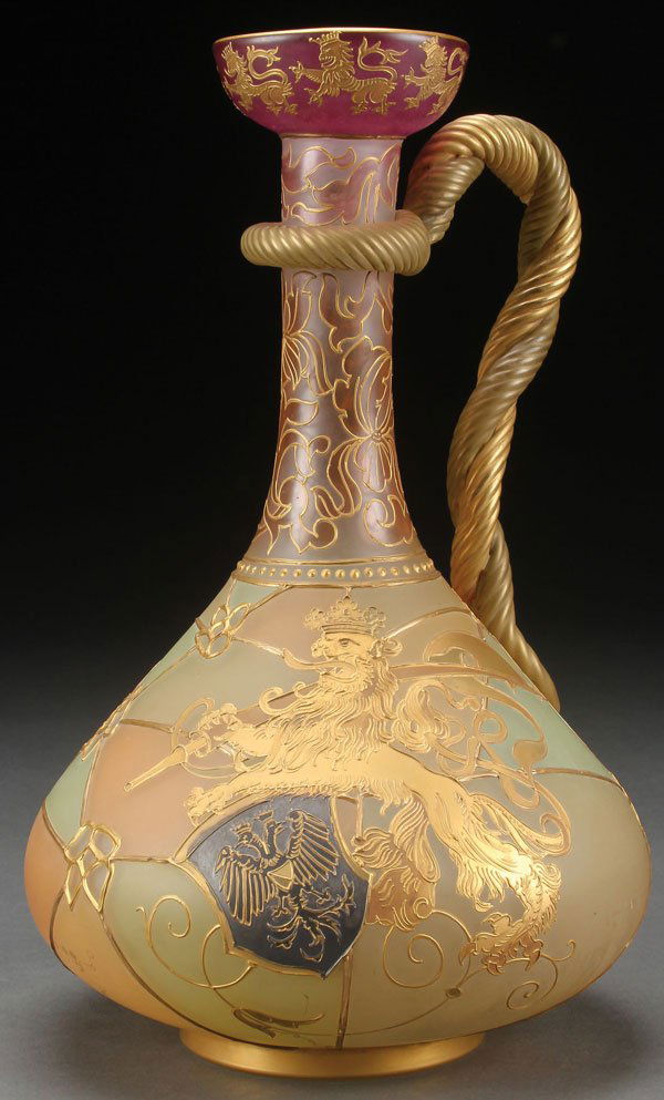 MT. WASHINGTON "ROYAL FLEMISH" ART GLASS EWER (1 of 2)