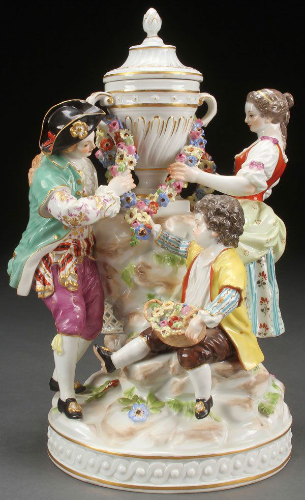 A LARGE MEISSEN PORCELAIN FIGURAL GROUP (1 of 2)