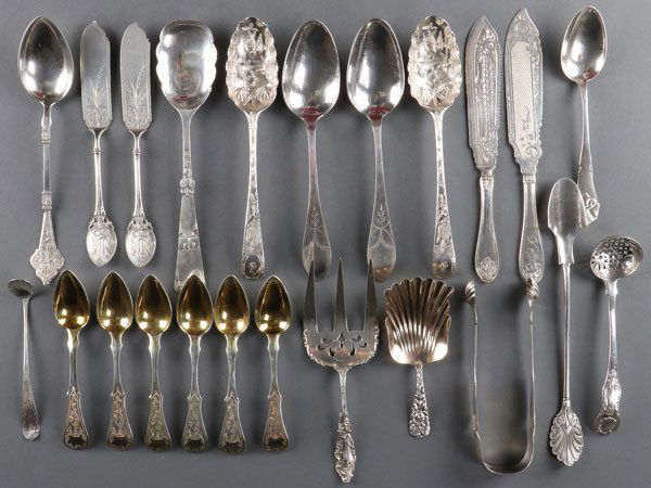 A VERY FINE 23 PIECE GROUP OF 19TH CENTURY SILVER (1 of 1)