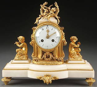 A FRENCH LOUIS XVI STYLE GILT BRONZE AND MARBLE (1 of 1)