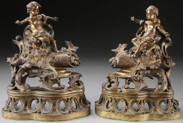 A PAIR OF FRENCH LOUIS XVI STYLE GILT BRONZE (1 of 1)