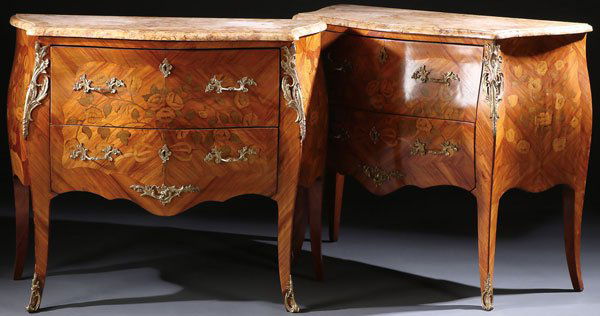 A MATCHING PAIR OF ITALINATE MARBLE BRONZE AND MA (1 of 1)