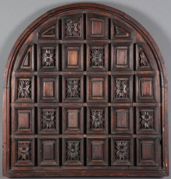 AN ITALIAN CARVED WALNUT WOOD PANEL, CIRCA 1900 (1 of 1)