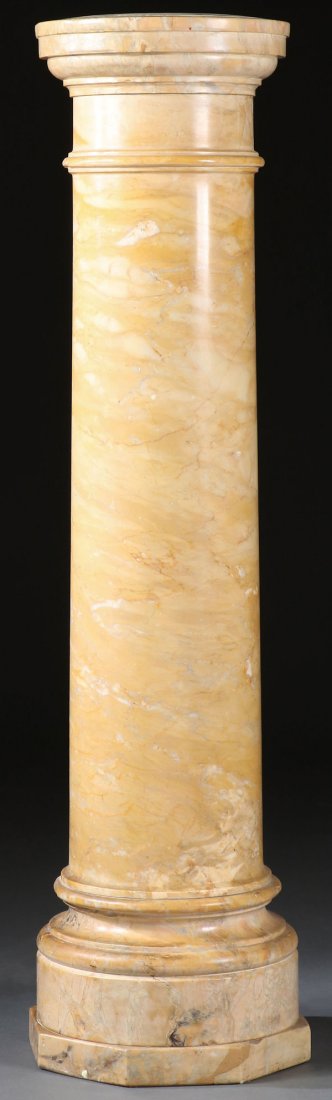 A VICTORIAN SIENNA MARBLE PEDESTAL (1 of 1)