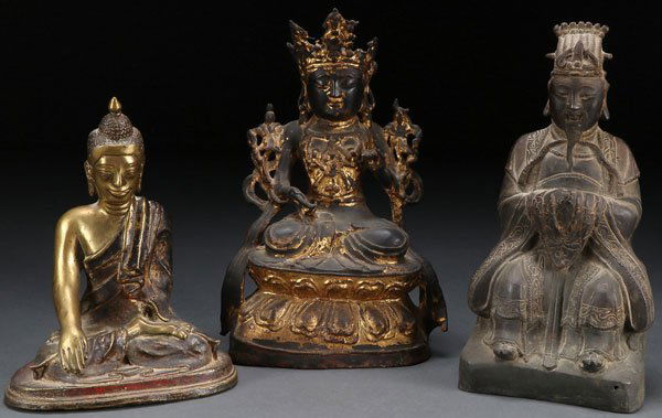 A THREE PIECE GROUP OF CHINESE AND SINO-TIBETAN (1 of 5)