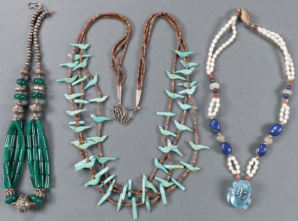 THREE ETHNIC BEADED NECKLACES (1 of 1)