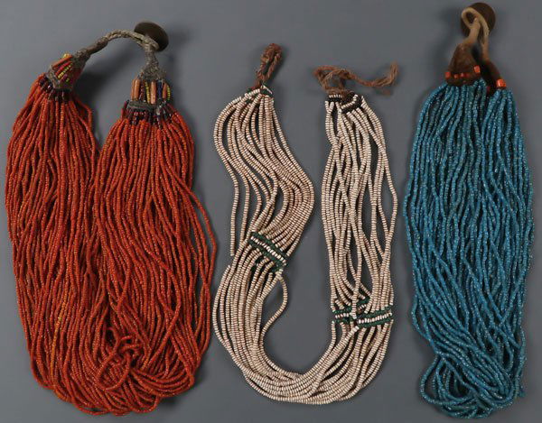 THREE ETHNIC MULTI-STRAND BEADED NECKLACES (1 of 1)
