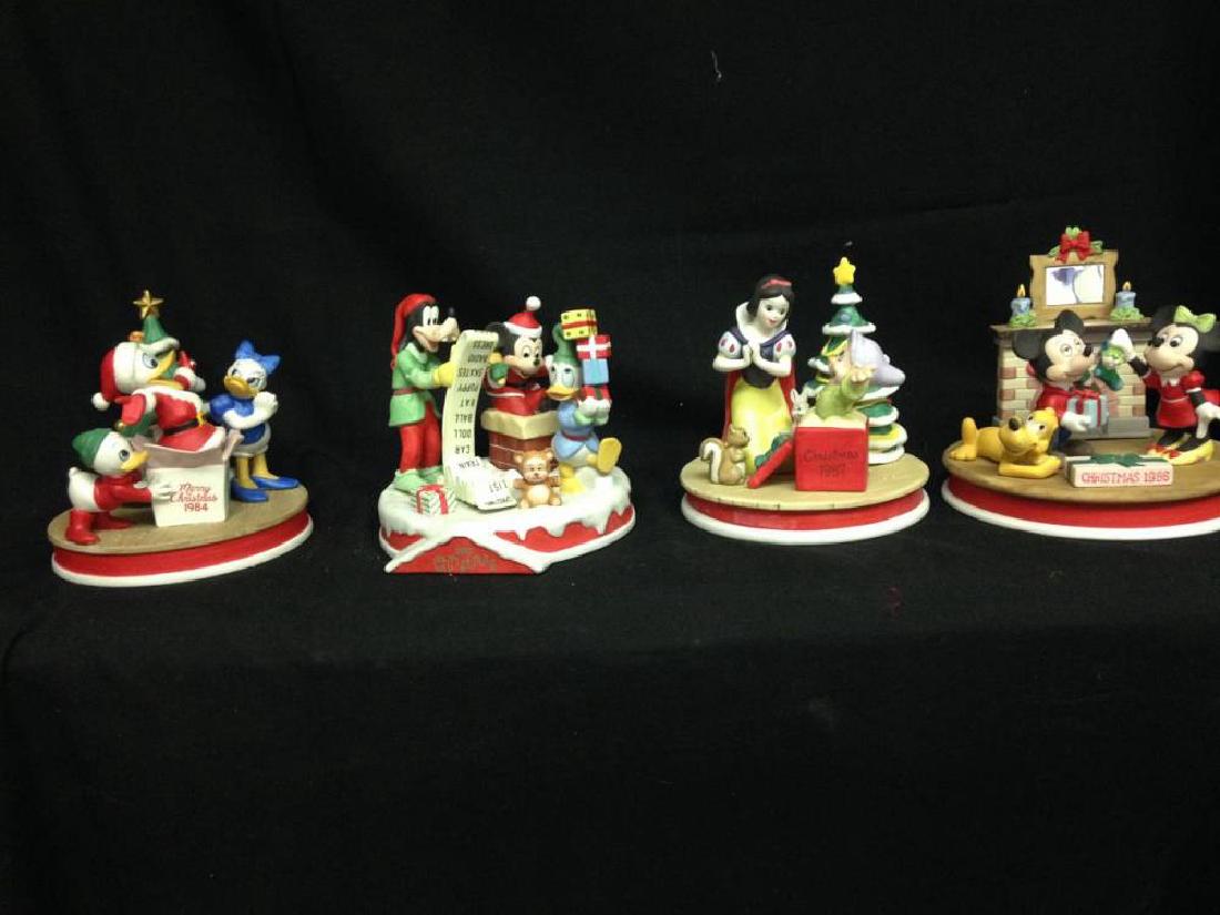 Lot Of 4 Disney Christmas Limited Edition Figures 1984: Lot Of 4 Disney Christmas Limited Edition Figures 1984 1986 1987 1990 Approx 6.5 Inches Tall Est Value $80-100