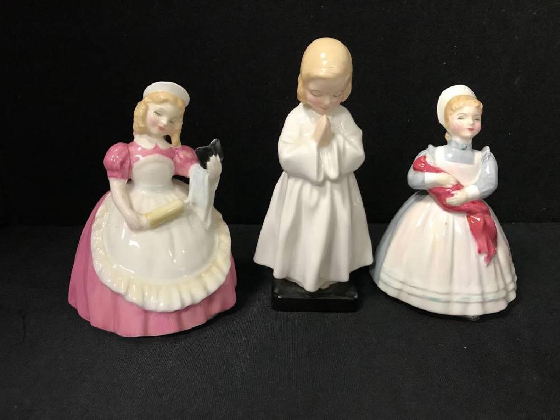 Lot Of 3 Royal Doulton  Figurines The Rag Doll Bed Time (1 of 4)