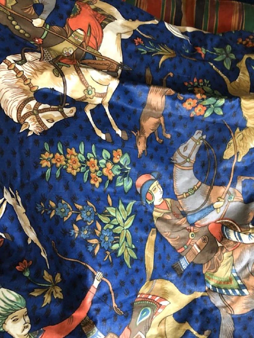 Pair of Lines Silk Darkening Drapes 98 inches Long (1 of 4)