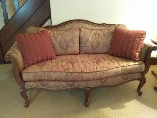 Ethan Allen Custom Upholstered And Solid Wood Sofa 37 X Feb 26 Custom Upholstered And Solid Wood Sofa