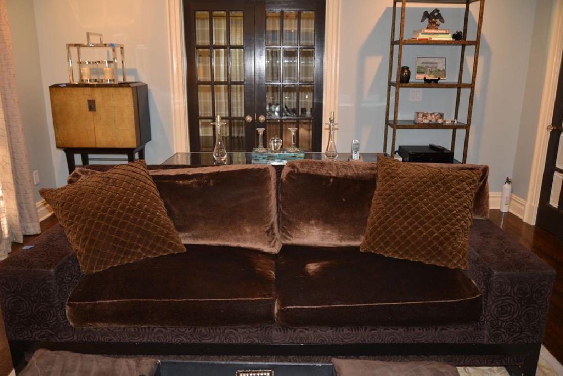 Dongia Sofa in Custom Mohair and Velvet Fabric (1 of 4)