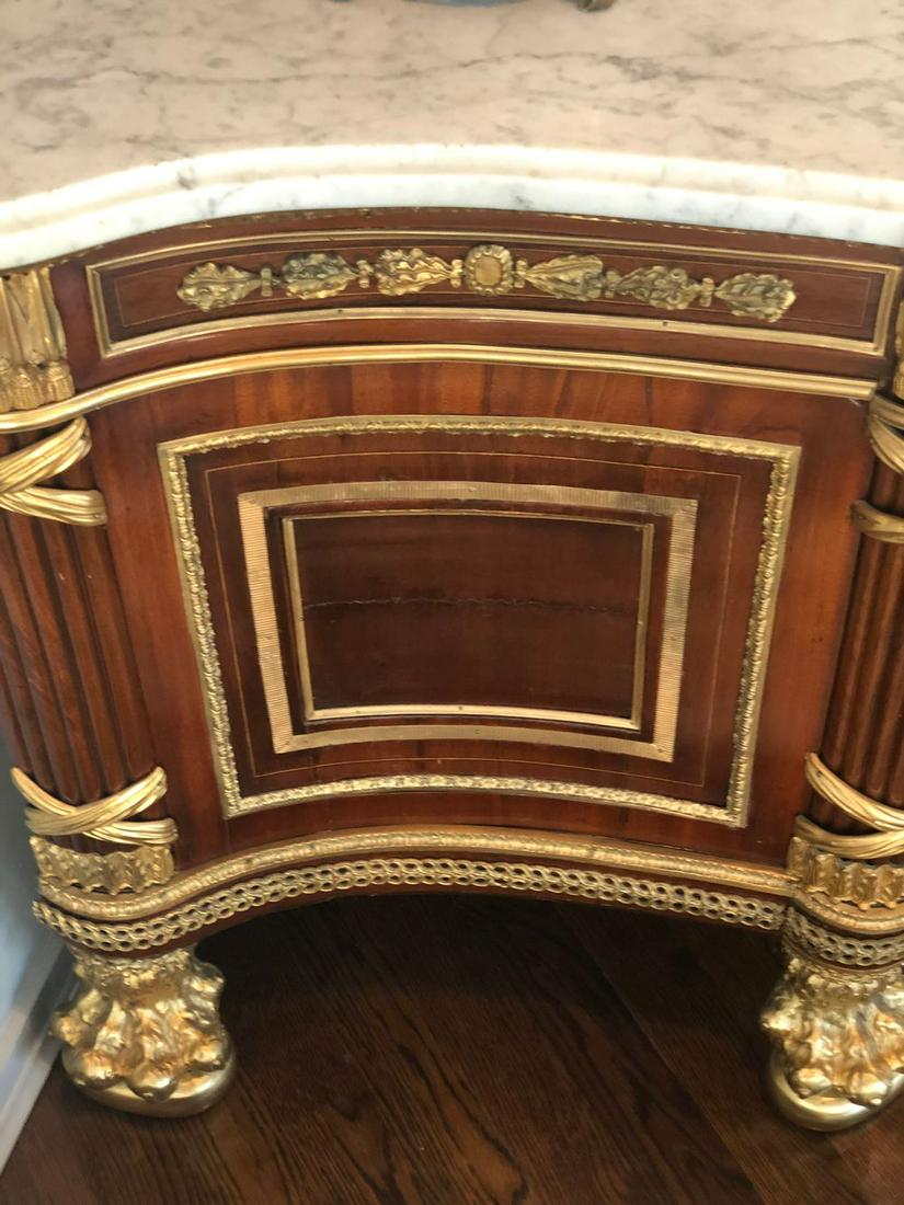 Early 20thC Marble Top Server with Gilt Metal (1 of 4)