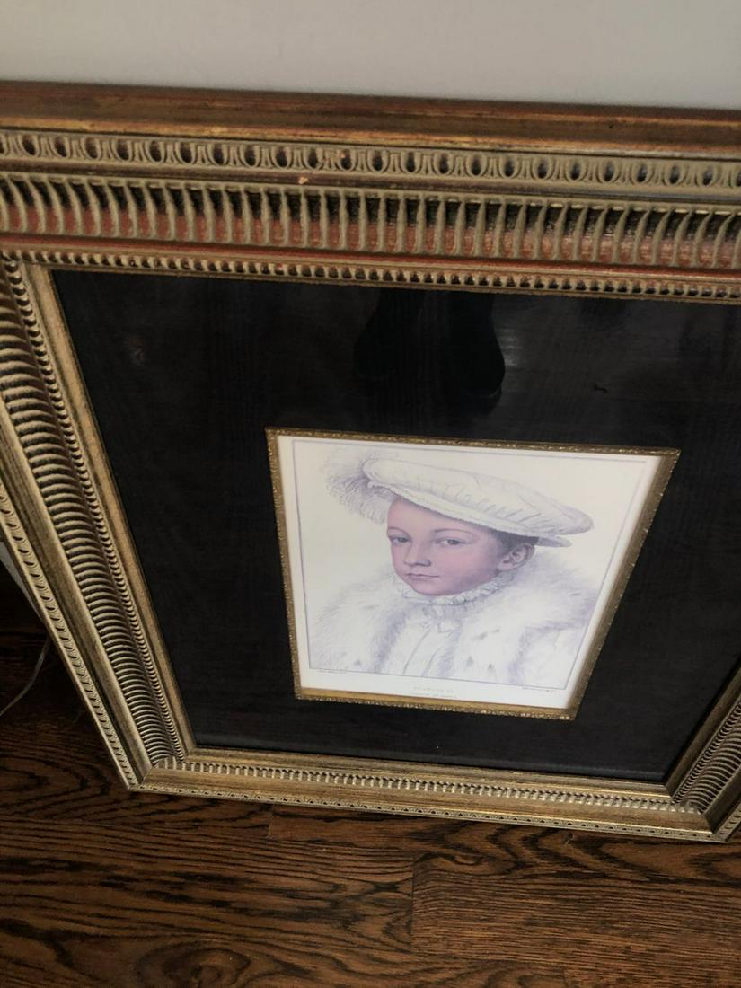 Pair of Decorative Framed Prints Approx 26x23 PICK UP (1 of 4)