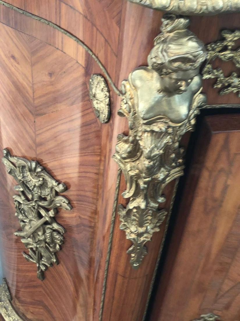 Tall inlaid Music/Storage Cabinet with Marble top and (1 of 4)