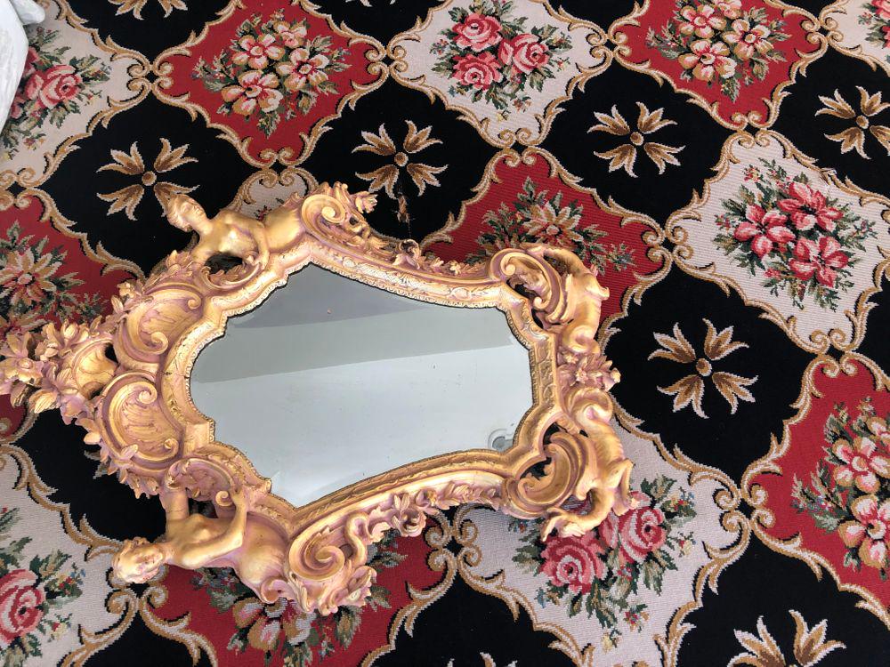 Carved Vintage Gilded wood Mirror Some Losses Approx: Carved Vintage Gilded wood Mirror Some Losses Approx 41x31H PICK UP IN SANDS POINT $120-300