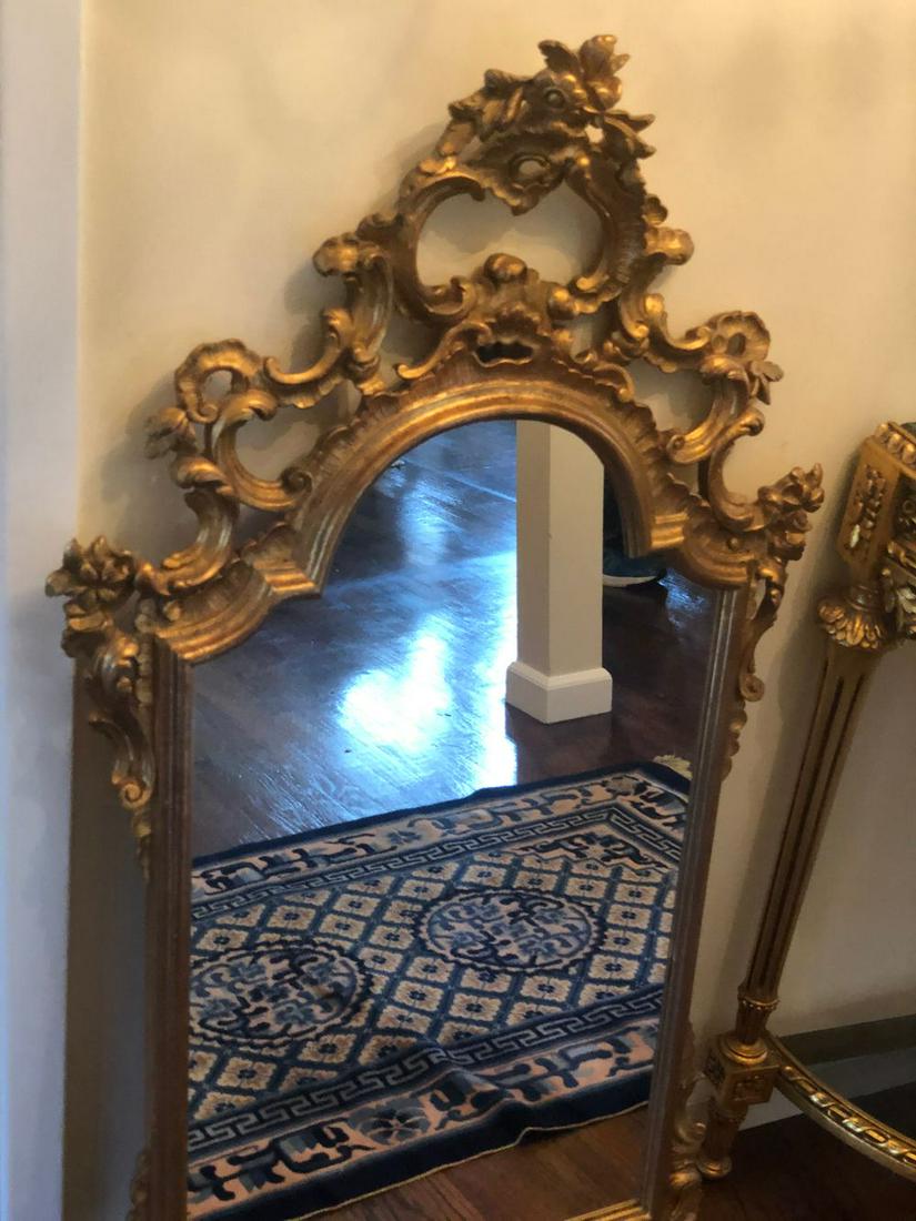 Italian Gold Leaf Mirror 48H x 26W PICK UP IN MANHASSET (1 of 4)
