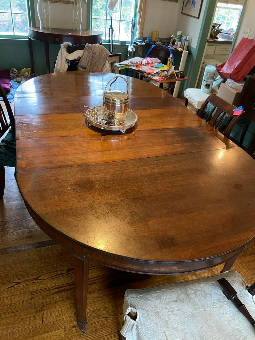 Oval Mahogany Hepplewhite style dining table some (1 of 4)