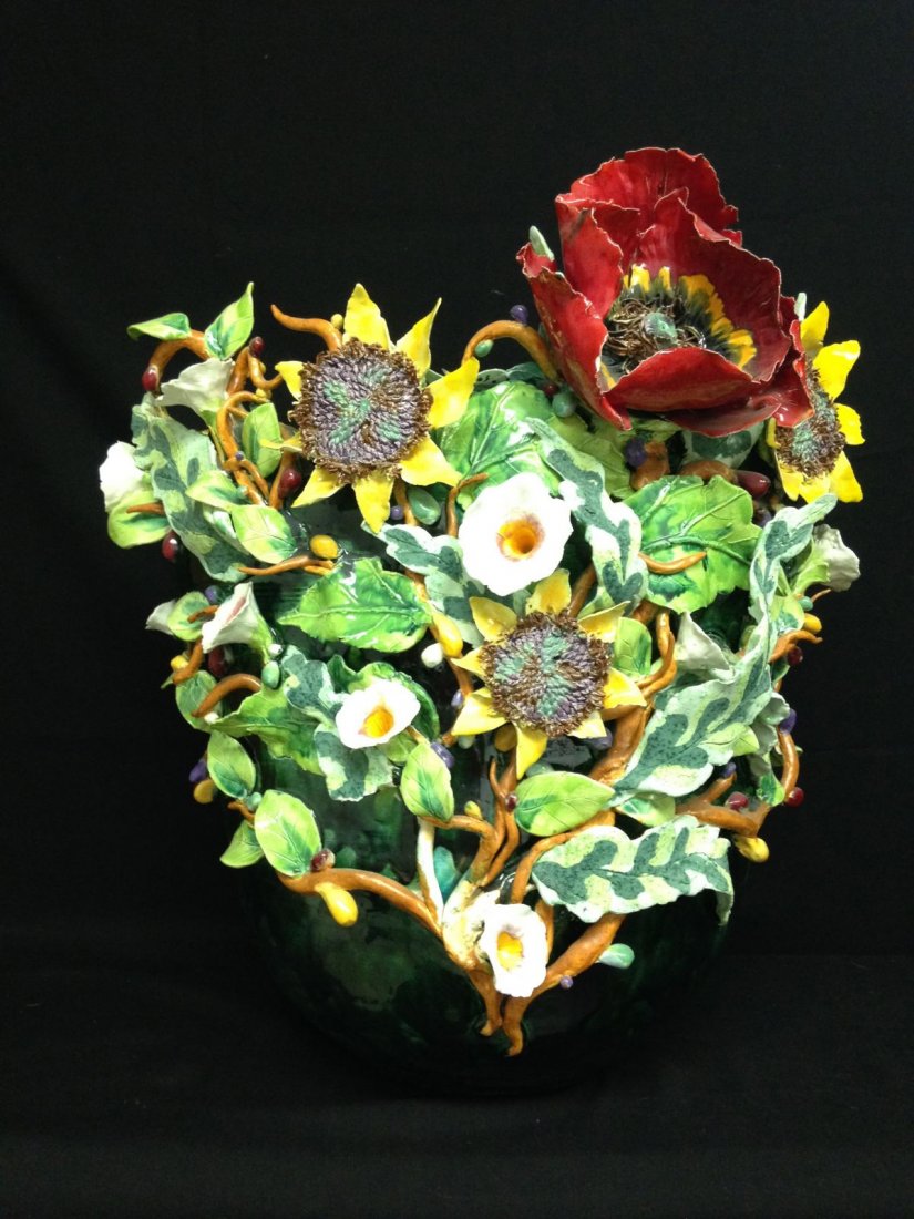 Ceramic Garden Vase By George Alexander 23X21X16 Some (1 of 2)