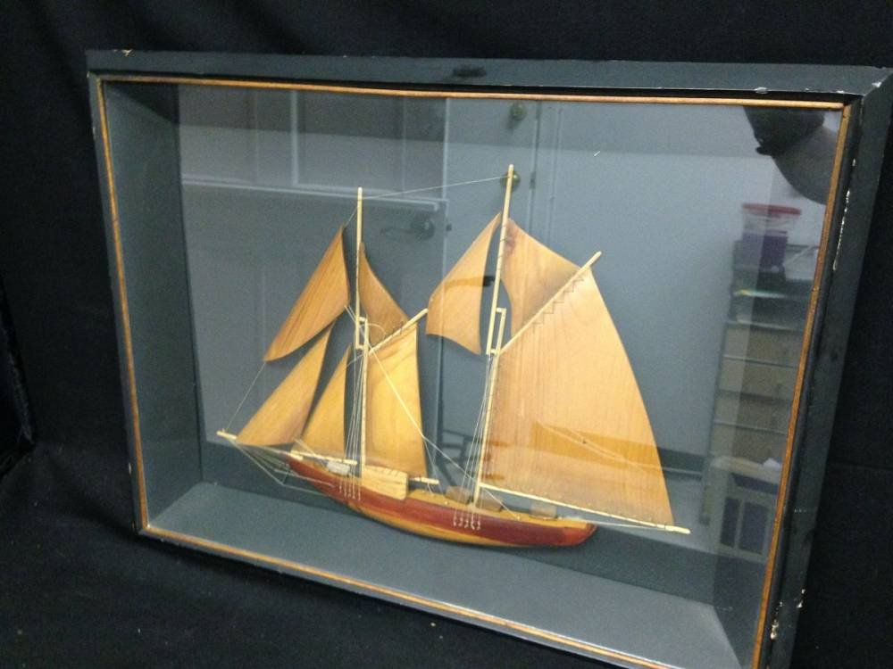 Maine Prison Art  Half Hull 22x16 Framed Shadow Box (1 of 1)