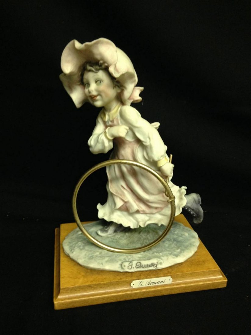 G Armani Figurine Girl With A Gold Ring Approx 10 (1 of 1)