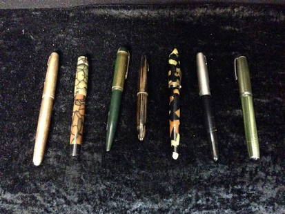 Lot Of 7 Fountain Pens Parker Sheaffer Eversharp: Lot Of 7 Fountain Pens Parker Sheaffer Eversharp