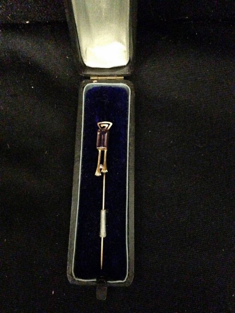 Antique And Art Deco 10K Gold Stick Pin: Antique And Art Deco 10K Gold Stick Pin Est Value $50-100