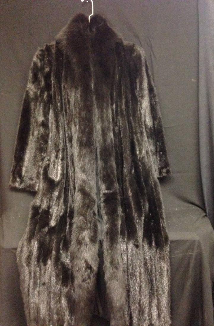 Female Mink Coat With Fox Shawl Collar Size Small: Female Mink Coat With Fox Shawl Collar Size Small Est Value $100-1000