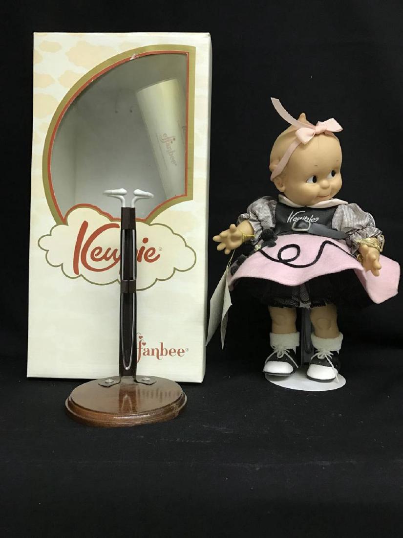 Effanbee 12 Inch Kewpie Poodle Skirt Doll V3010 With: Effanbee 12 Inch Kewpie Poodle Skirt Doll V3010 With Stand Tag And Certificate In Original Box Est Value $40-80