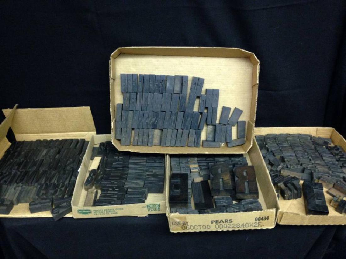 Lot Of Vintage Letterpress Wood Type Blocks Alphabet (1 of 4)